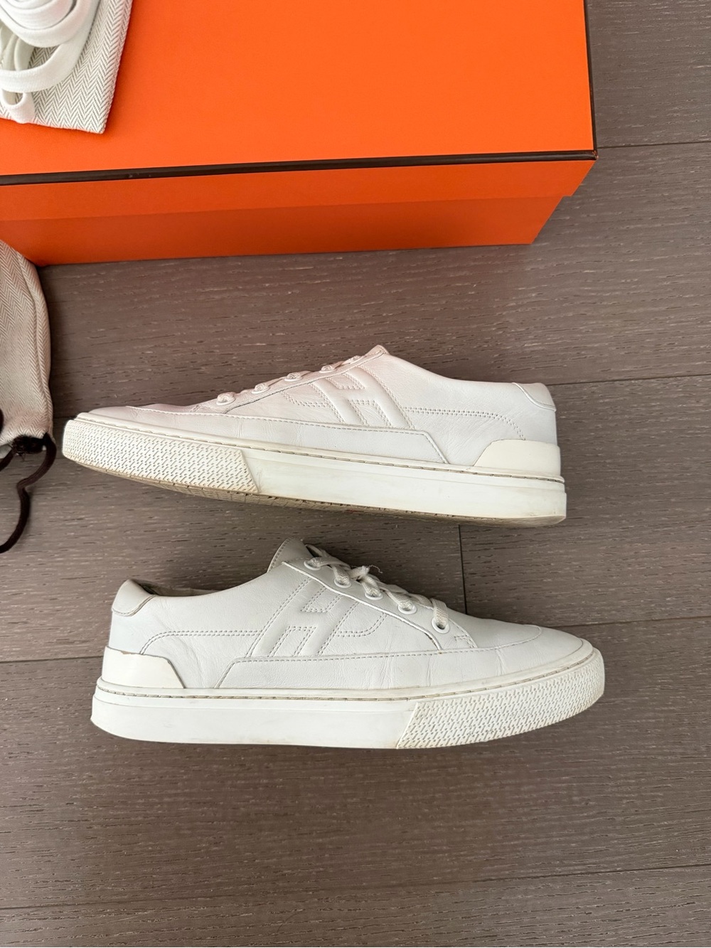 Hermes Deep Sneakers White EU 38 - Picture 6 of 12